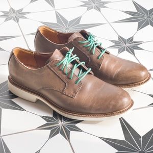 Cole Haan Men's 8.5 M Great Jones Plain Oxfords. Smoke Brown w Ivory Sole C21828